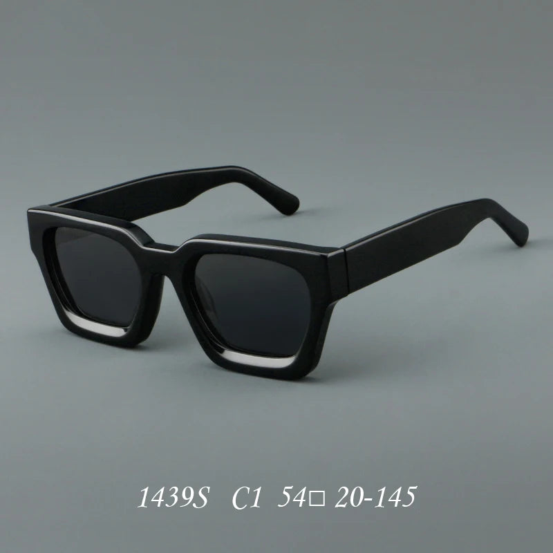 OKH Women Acetate Sunglasses New Fashion High End Luxury Brand Outdoor UV400 Handmade Plate Square Men Retro SUN GLASSES B39