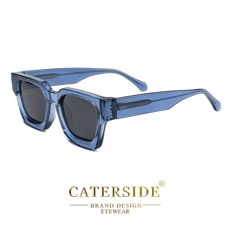 CATERSIDE Retro Polarized Square Sunglasses Men High Quality Acetate Frame Women Sun Glasses Driving Sports Oculos De Sol UV400