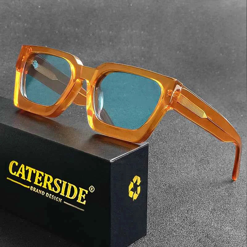 CATERSIDE Retro Polarized Square Sunglasses Men High Quality Acetate Frame Women Sun Glasses Driving Sports Oculos De Sol UV400